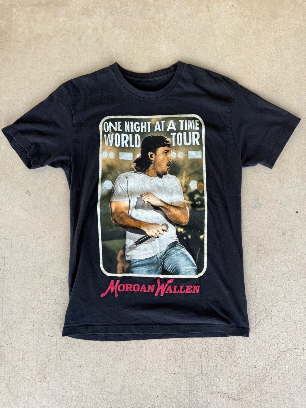 Morgan Wallen One Night at a Time World Tour Black T-Shirt — Size Medium